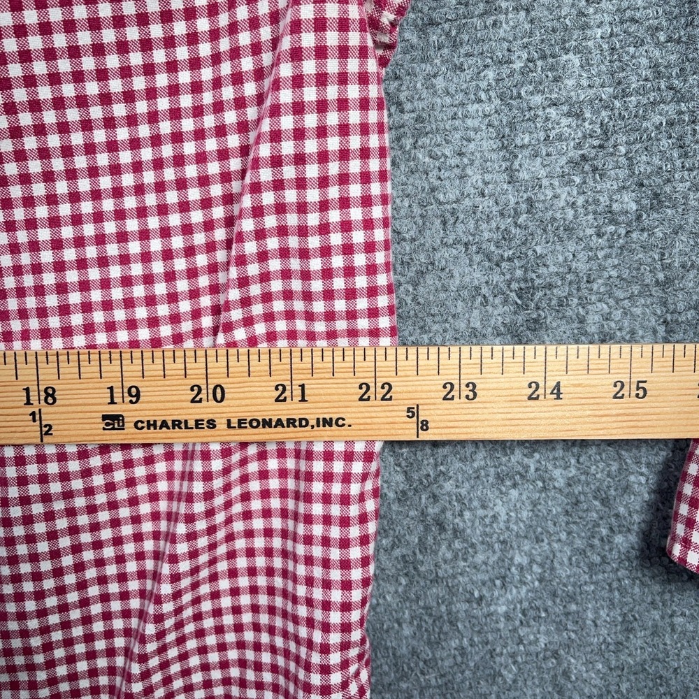 J.Crew‎ Button Down Shirt Mens XL Red Checkered Oxford Long Sleeve Slim #AB802 - Picture 7 of 8